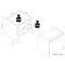 Manhattan Comfort Coney 3-Piece Dresser and 2 Nightstands in Grey 188GMC9 - alternate 6